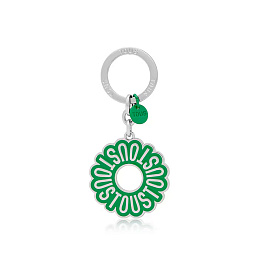 ZN.LAT.RE,KEYCHAIN T CIRCLE LOGO GREEN