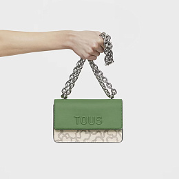 PVC.PU.AL.CO,HANDBAG K ICON TAUPE-GREEN