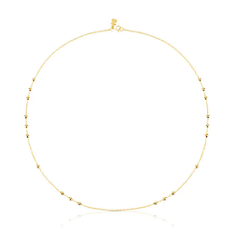 18KT GOLD CHOKER 20 BALLS CHAIN 45CM