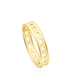TOUS 18K Gold plated Silver Ring/ 211455511