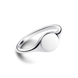 Engravable sterling silver ring