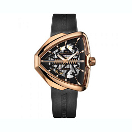 Ventura Elvis80 Skeleton - Gold PVD case - Black d