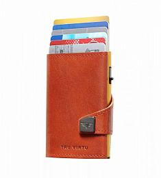 Wallet CLICK & SLIDE Florence Cognac/Gold
