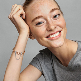 PANDORA Moments Серебряный шарм с покрытием 14К розового золота/ 789541C01-05