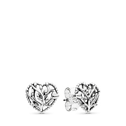 Tree of love silver stud earrings/Серебряные серьги-пусеты 