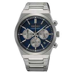 QUARZ CHRONOGRAPH SS SG MB BLAU 10 BAR