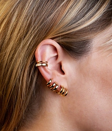 Zag Bijoux 24K Gold Plated Stainless Steel Surgical Earring/ SEC21722-01UNI