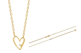 Maison de la Bijouterie 18K Gold Plated Necklace and Bracelet Set