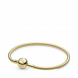 Snake chain PANDORA Shine bracelet/Серебряный браслет PANDORA Shine с золотым покрытием 18 крт