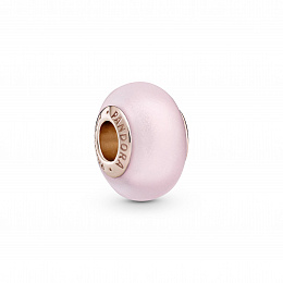 Pandora Rose charm with frosted pinkMurano glass /789421C00