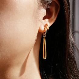 Ania Haie 14K Ոսկեպատ Արծաթյա Ականջօղ/ E067-11G