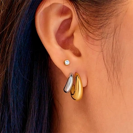 Ania Haie 14K Ոսկեպատ Արծաթյա Ականջօղ/ E072-07T