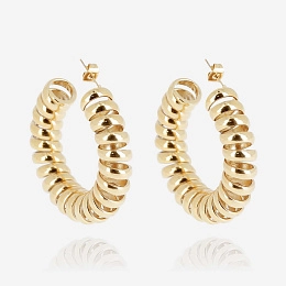 Zag Bijoux 24K Gold Plated Stainless Steel Surgical Earring/ SEC23326-01UNI45