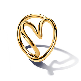 Heart 14k gold-plated ring