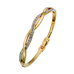 Bangle Weave gold crystal