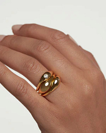 PDPAOLA 18K Gold Plated Silver Ring/ AN01-994-18