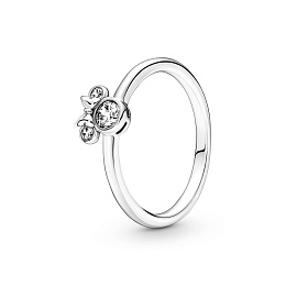Disney Minnie Mouse sterling silver ring with clear cubic zirconia/Серебряное кольцо с чистым кубиче