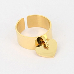 Zag Bijoux 24K Gold Plated Stainless Steel Surgical Ring/ SRR16426-01UNI