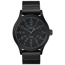 Expedition Scout 40mm Black Fabric Strap Watch MOV