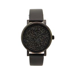 38mm Women's Trend with Swarovski Black Leather St