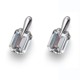 Earring Club rhod. crystal