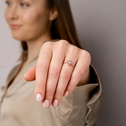 PANDORA Timeless 14K Վարդագույն ոսկու պատվածքով Արծաթյա Մատանի/ 188421C04-58