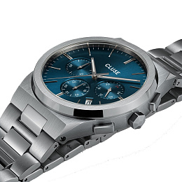 Vigoureux Chrono Steel, Blue, Silver Colour