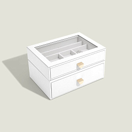 Pebble White Classic Drawer Set of 2