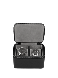 PEBBLE BLACK DOUBLE WATCH BOX