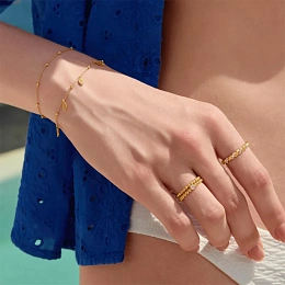 Ania Haie 14K Gold Plated Silver Bracelet/B073-05G