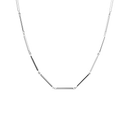 Bar Chain Silver Necklace