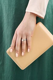 Ti Sento 14K Rose Gold Plated Silver Ring/ 12077LP-56