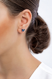 Earring Farfallina RH denim blue