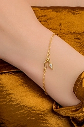Ania Haie 14K Gold Plated Silver Bracelet/ B041-01G-W