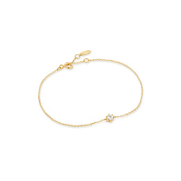 14KT Gold White Sapphire Bracelet