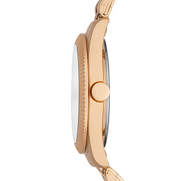 ESPRIT Women Watch, Rose Gold Color Case, Silver Dial, Rose Gold Color Metal Bracelet, 3 Hands Day-D