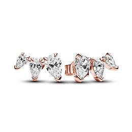 PANDORA Timeless серебряные серьги с покрытием 14К розового золота/ 282836C01