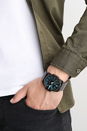 ANALOG WATCH 0 JWL SS LEATHER STRAP