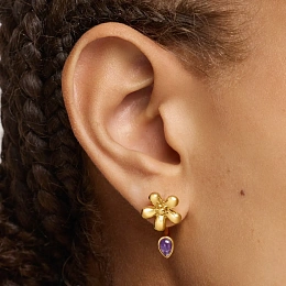 TOUS 18K Gold Plated Silver Earring/ 1004319200
