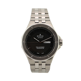 Delfin automatic day-date / Stainless steel / Blac