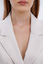 Disney Children's 14K Gold Plated Silver Necklace/ NS00021YZPL