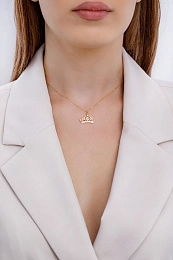 Disney Children's 14K Gold Plated Silver Necklace/ NS00021YZPL