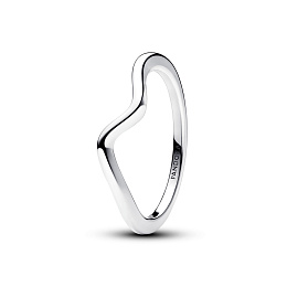 Wave sterling silver ring