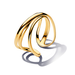 PANDORA Gold Plated metal blend Ring / 163284C00-52
