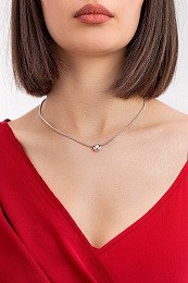 NecklaceDiamond rhod. crystal