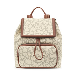 PVC.PU.POL.CO,BACKPACK K ICON BEIGE-MULT