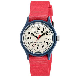 MK1 Resin 36mm Blue Case Red Fabric Strap