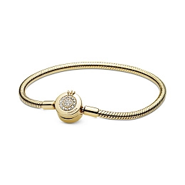 PANDORA Moments 14K Gold Plated Silver Bracelet/ 569046C01-18