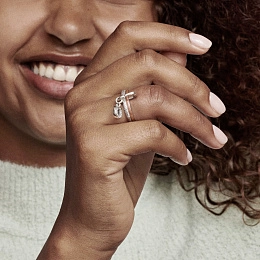 PANDORA Me 14K Rose Gold Plated Silver Ring/ 189591C00-54