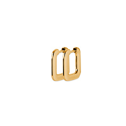 LOOPPLATEDEARRINGS 18 KT GOLD